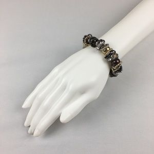 Glass Rhinestone Stretch Bracelet